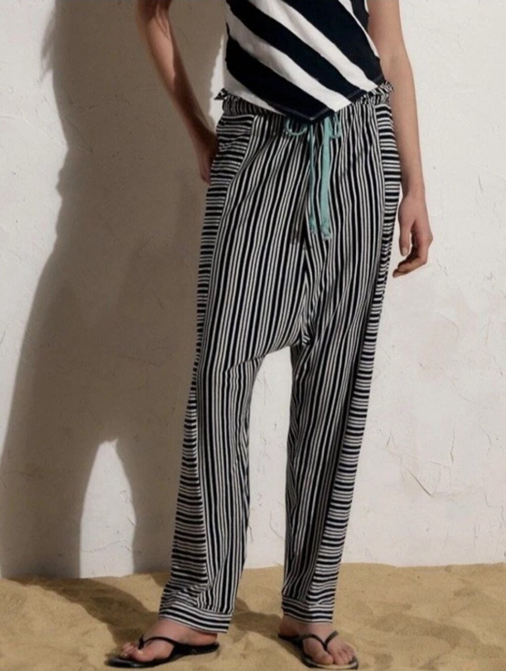 NWT Free People Ladies Holten Cotton Jersey Harem Pants Sz XS